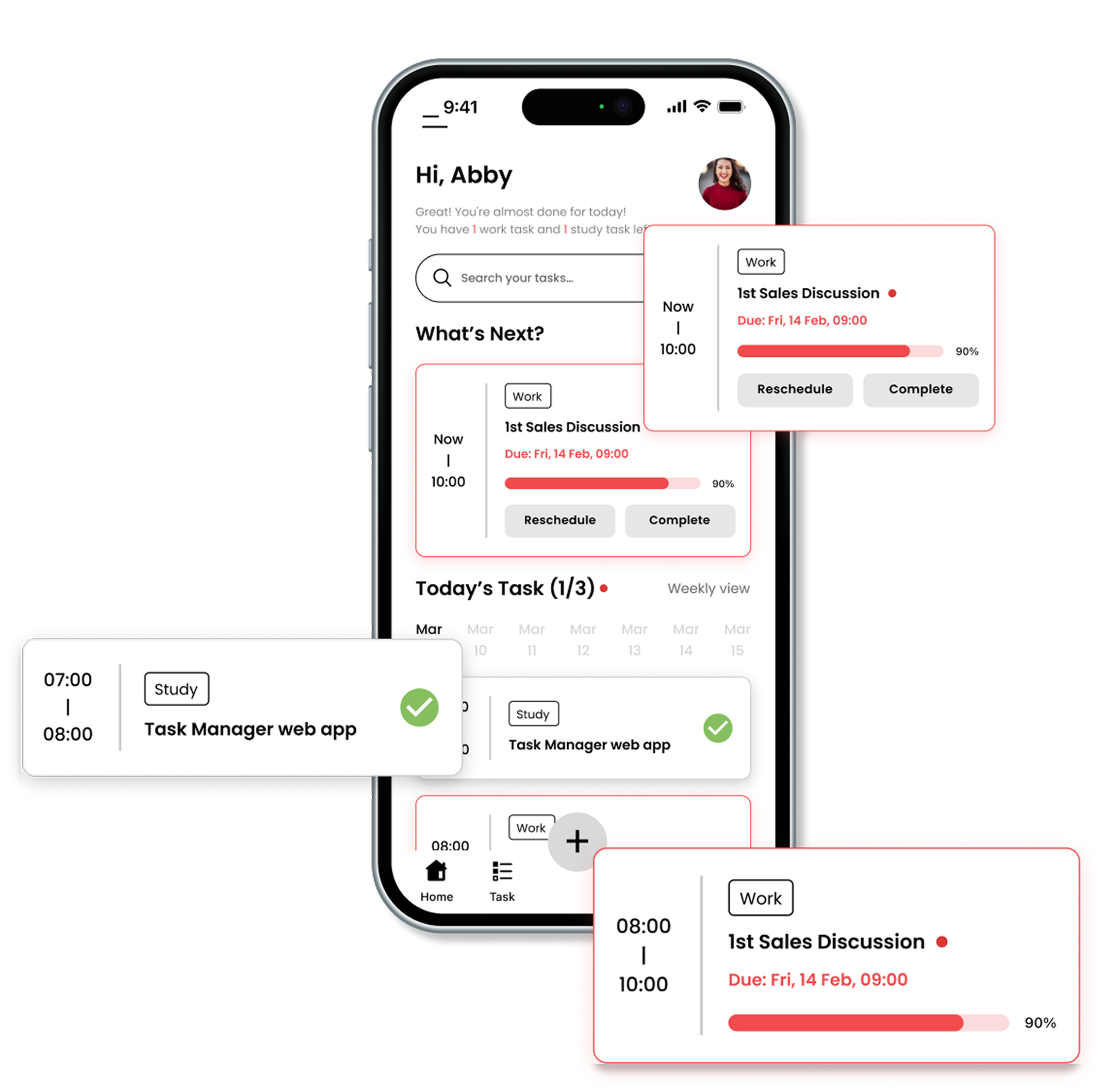 Adaptive Scheduling Mockup Image